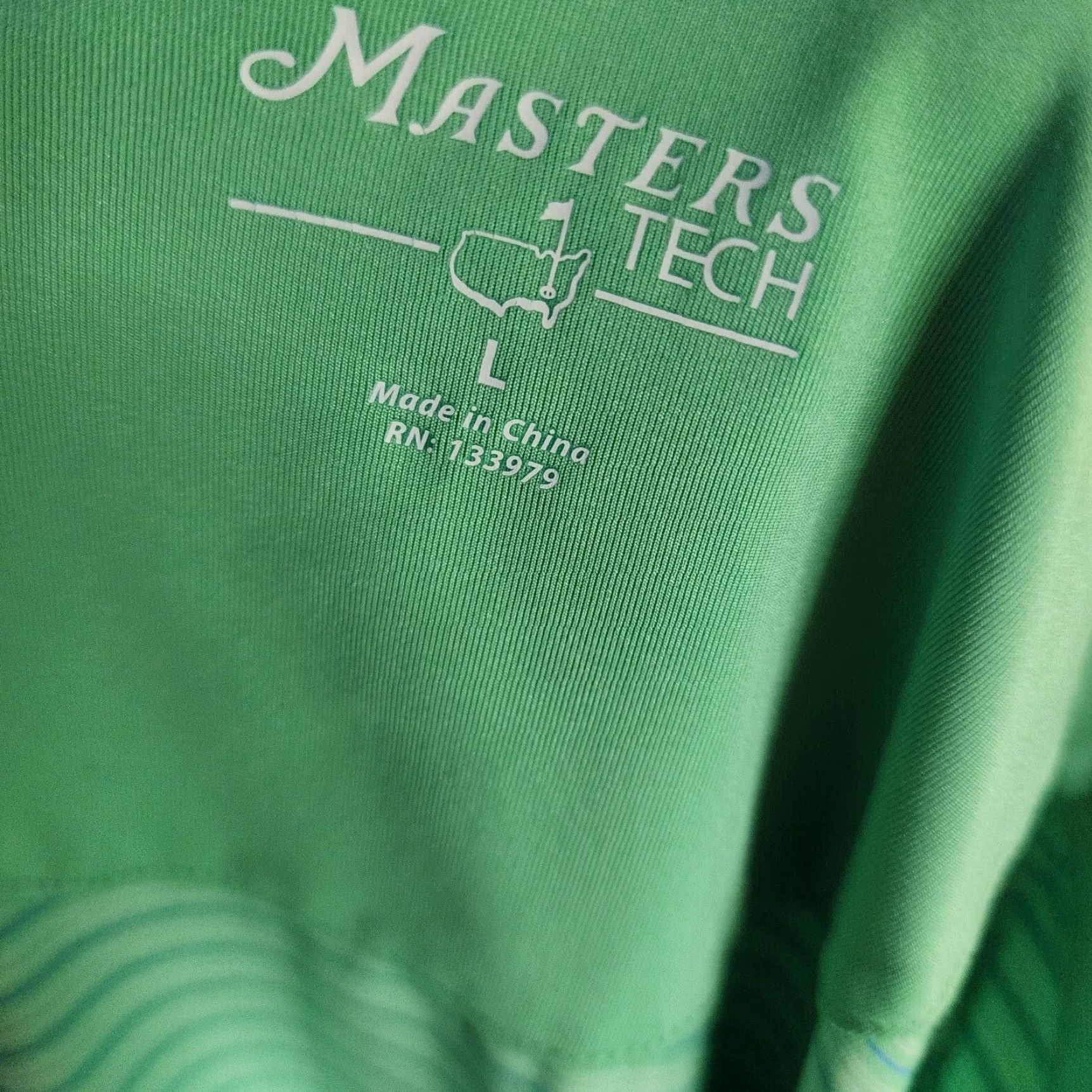 Vintage Masters Tech Polo Shirt Mens Large Golf Green Striped Short Sleeve Performance Size US L / EU 52-54 / 3 - 3 Thumbnail