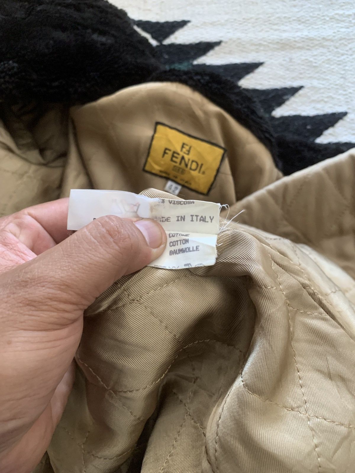 Fendi × Fragment Design ⚡️RARE⚡️Vintage 70s Fendi Varsity Bomber jacket Letterman Size US L / EU 52-54 / 3 - 17 Thumbnail