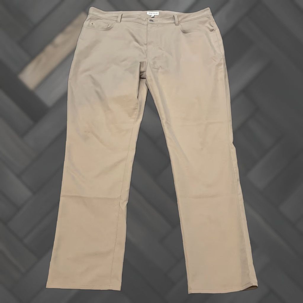 Peter Millar Peter Millar Pants Mens 40 Beige Khaki 5-Pocket Stretch Chino Regular Straight 40x32 Inseam 32 Resort Travel Golf Be Size US 40 / EU 56 - 1 Thumbnail