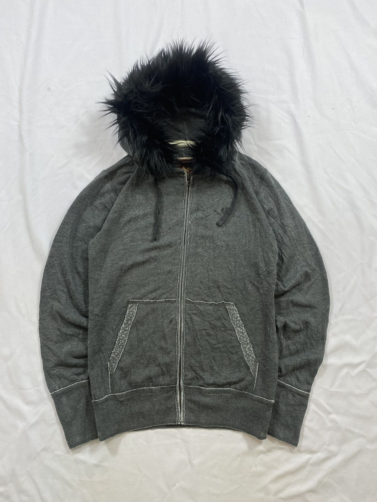 If Six Was Nine Distressed Sick Fur Hoodie Elkek Zip hoodie ifsix Lgb Size US M / EU 48-50 / 2 - 1 Thumbnail