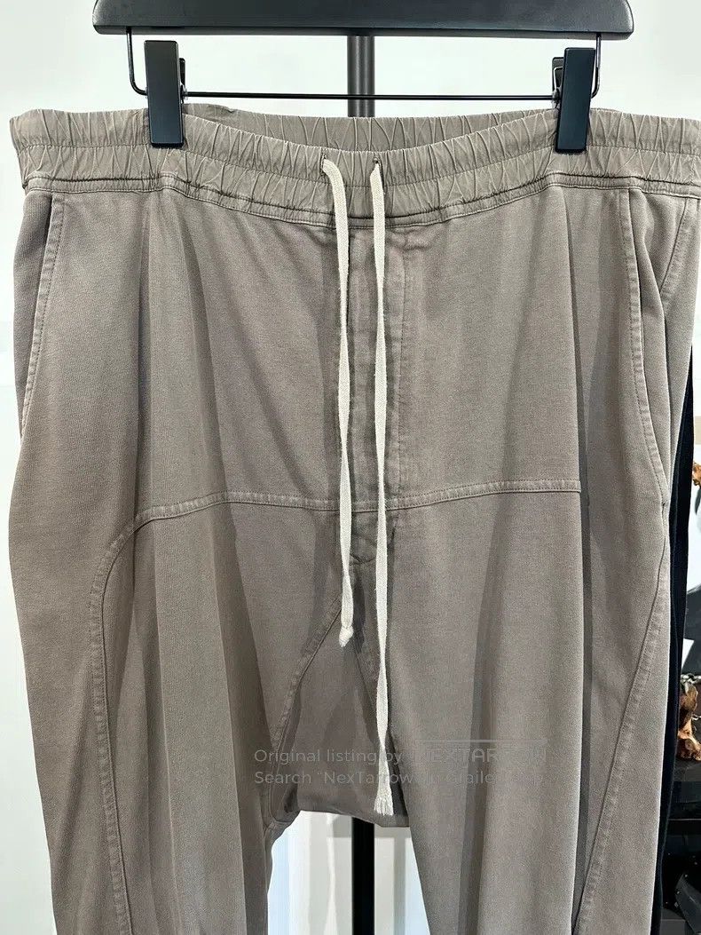 Rick Owens RICK OWENS size L Ribbon gray drawstring joggers with drop Size US 27 - 3 Thumbnail