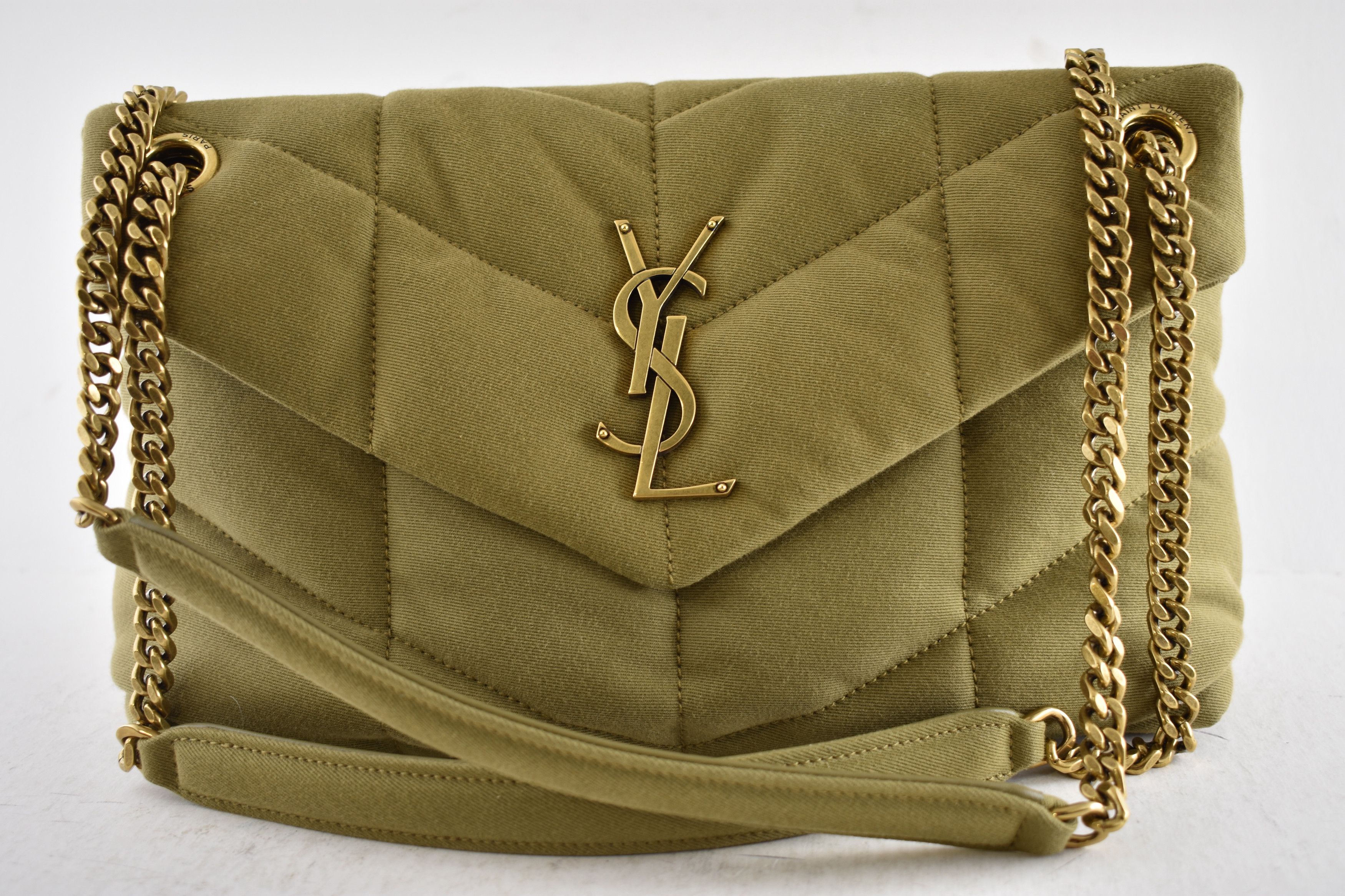 Saint Laurent Paris Saint Laurent Small Puffer Chain Fir Gold YSL Crossbody Bag Size ONE SIZE - 8 Thumbnail