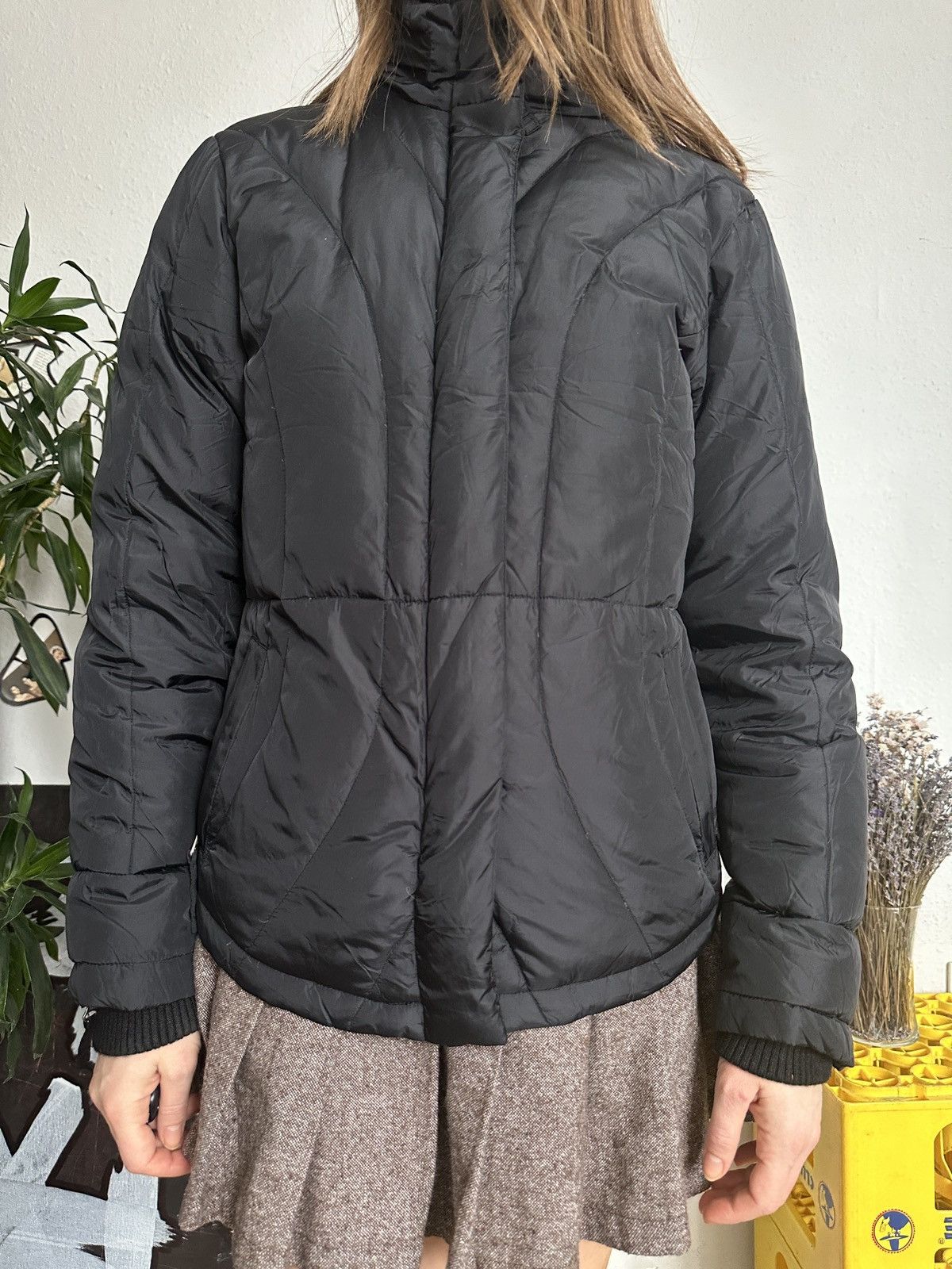 Oasis Skinny Sculpted Puffer Down Jacket y2k Vintage