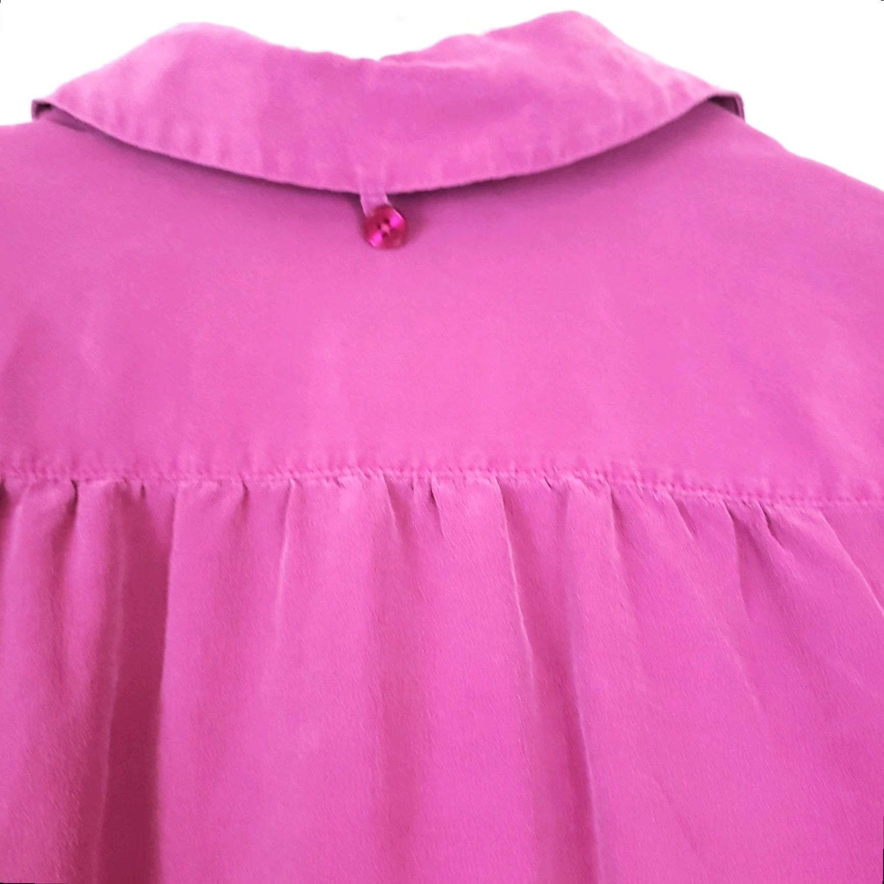Tory Burch VINTAGE Tory Burch Blouse Womens Size 0 Silk Button Up Long Sleeve Pink Designer Shirt Size XS / US 0-2 / IT 36-38 - 4 Thumbnail