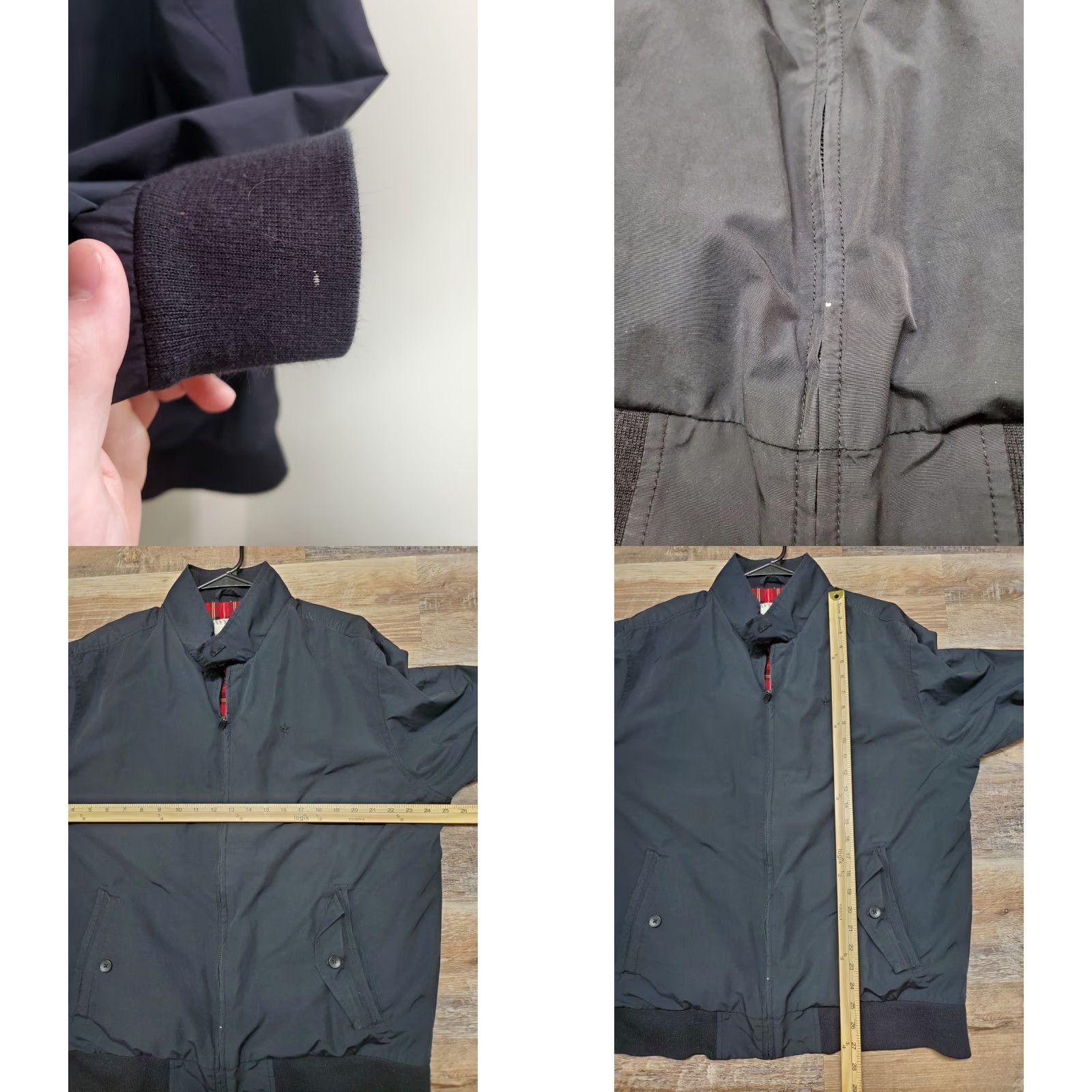 Old Navy Old Navy Jacket XL Black P.S. Smith Bomber Lined Full Zip Pockets Wool? No, Polyurethane Shell Size US XL / EU 56 / 4 - 8 Thumbnail