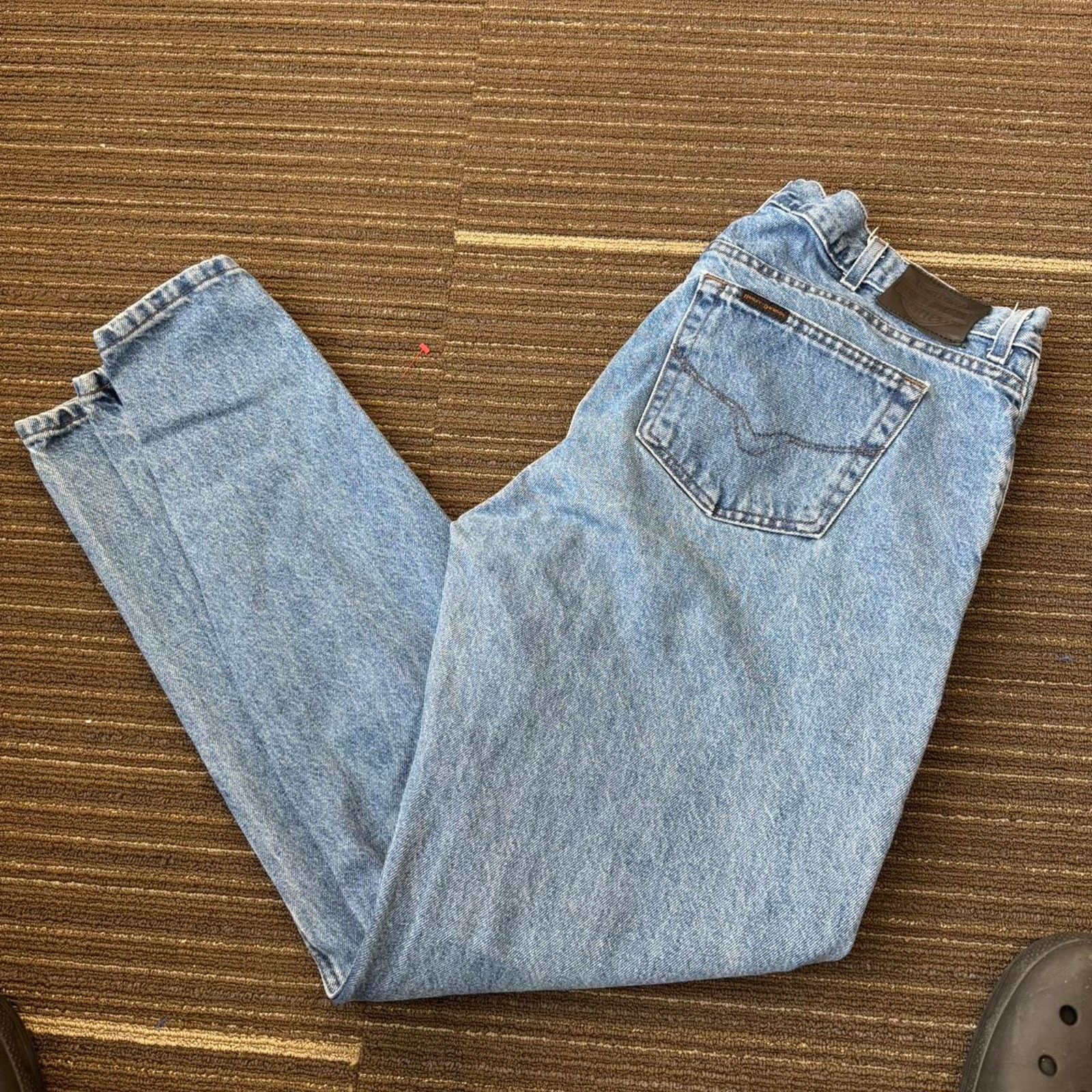 Harley Davidson Light blue vintage Harley Davidson Motorcycle denim jeans Size US 40 / EU 56 - 1 Thumbnail