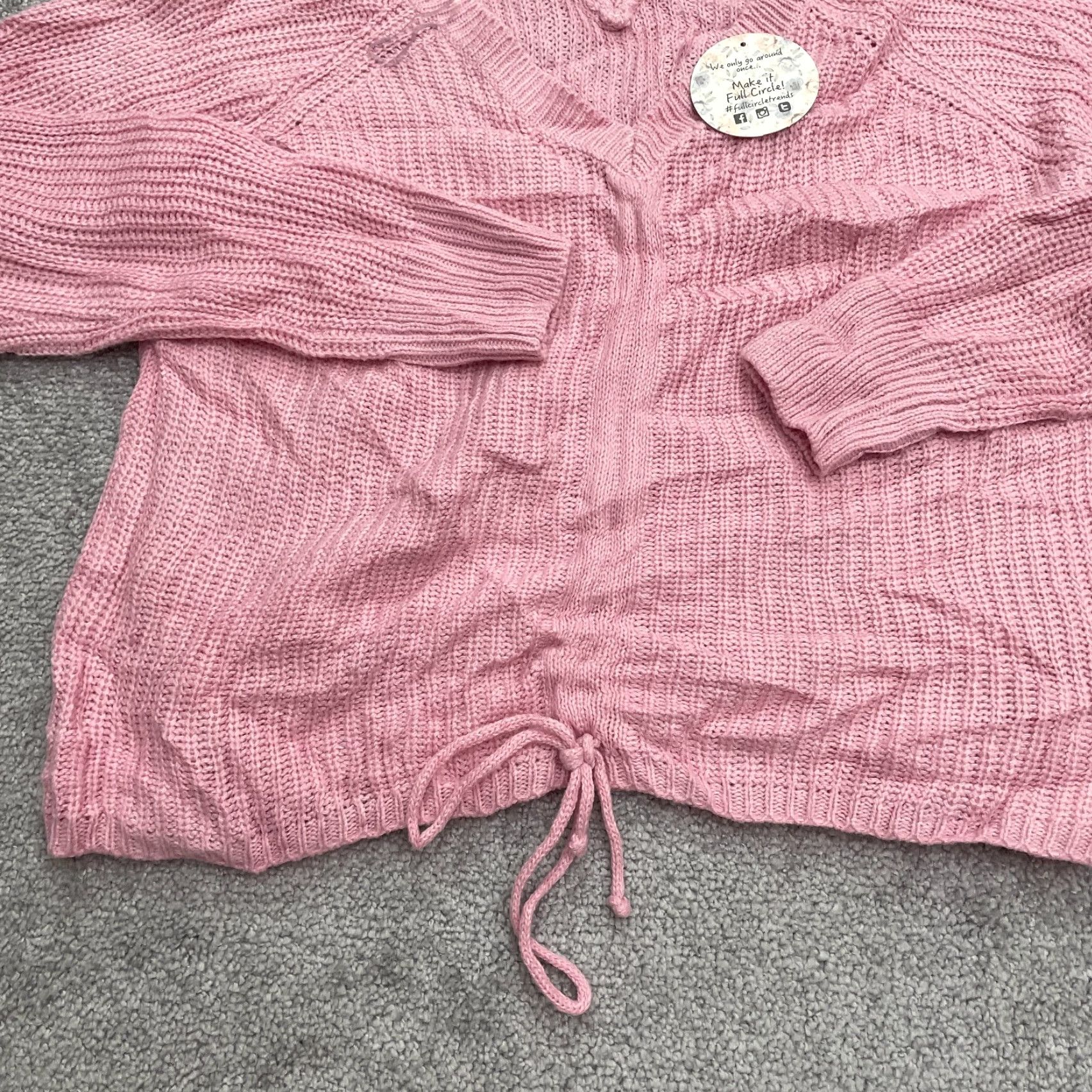 Vintage Jolie & Joy Pullover Sweater Womens Large Pink Acrylic Crochet Casual Lightweight Size L / US 10 / IT 46 - 7 Thumbnail