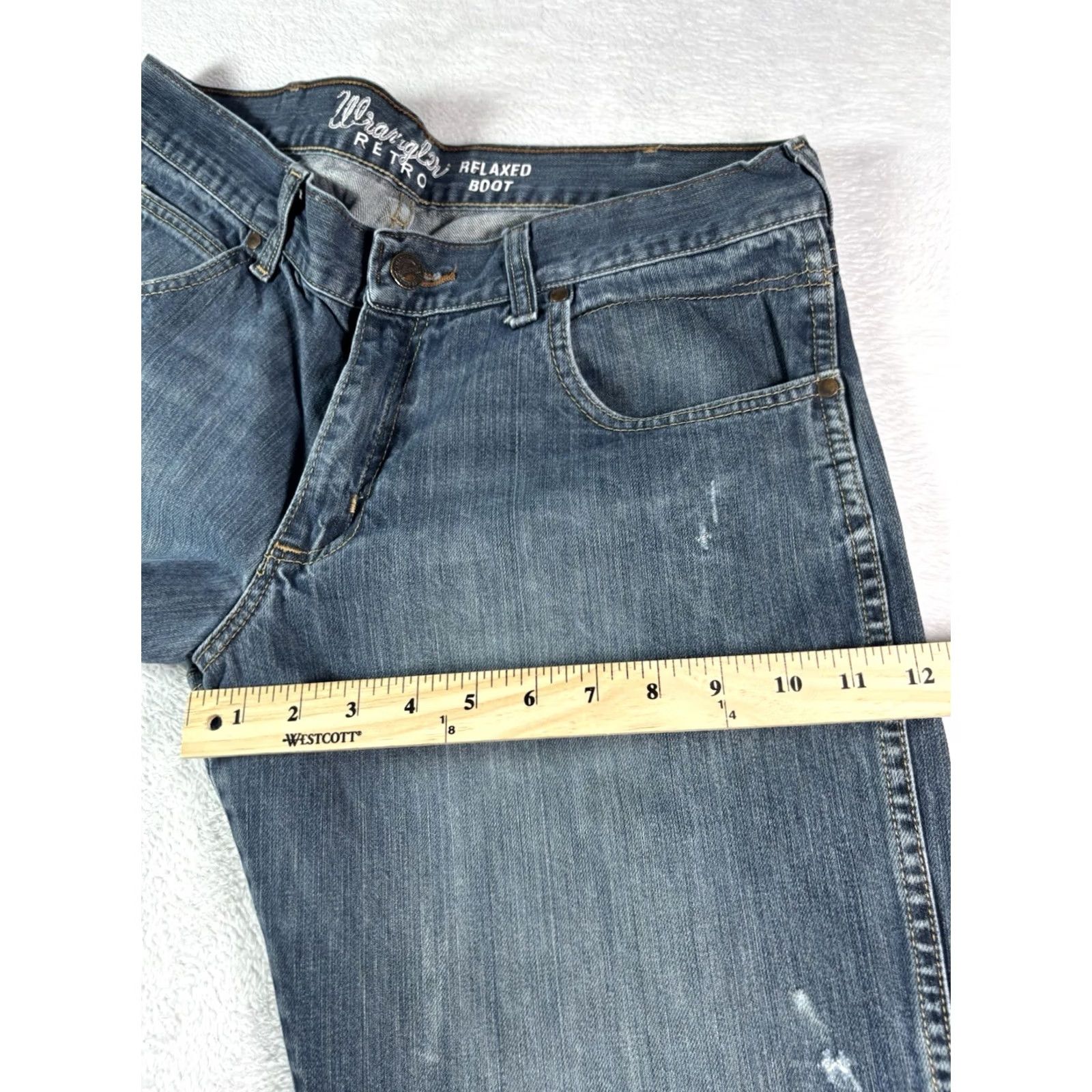 Wrangler Wrangler WRT20WB Jeans Men's 34x34 Blue Retro Western Cowboy Straight Slim Denim Size US 34 / EU 50 - 6 Thumbnail
