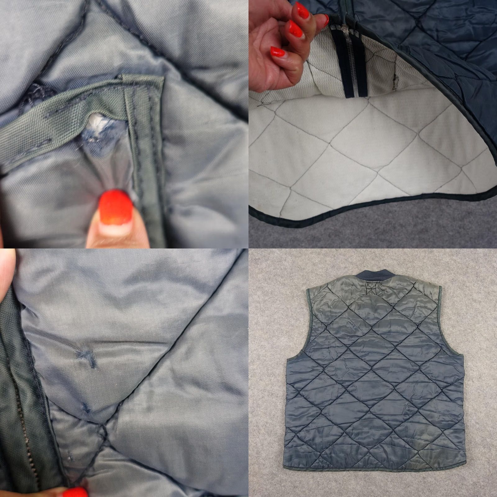 Vintage VINTAGE Snap-N-Wear Vest Mens XL Blue Quilted Nylon Full Zip Insulated Lined USA Size US XL / EU 56 / 4 - 8 Thumbnail