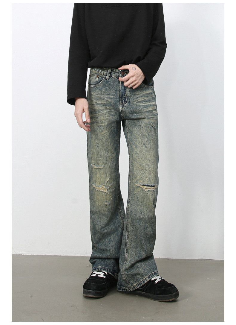 Japanese Brand × Jean American washed vintage loose ripped bootcut jeans Size US 32 / EU 48 - 2 Thumbnail