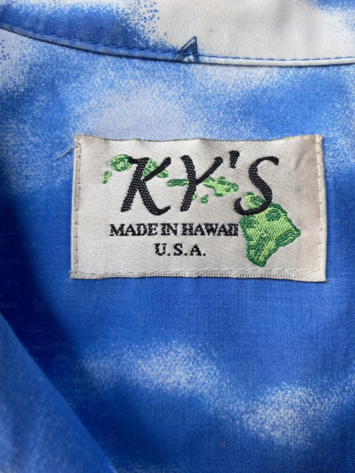 Designer × Vintage KY'S Blue Tropical Palm Hawaiian Shirt Size US XL / EU 56 / 4 - 4 Thumbnail
