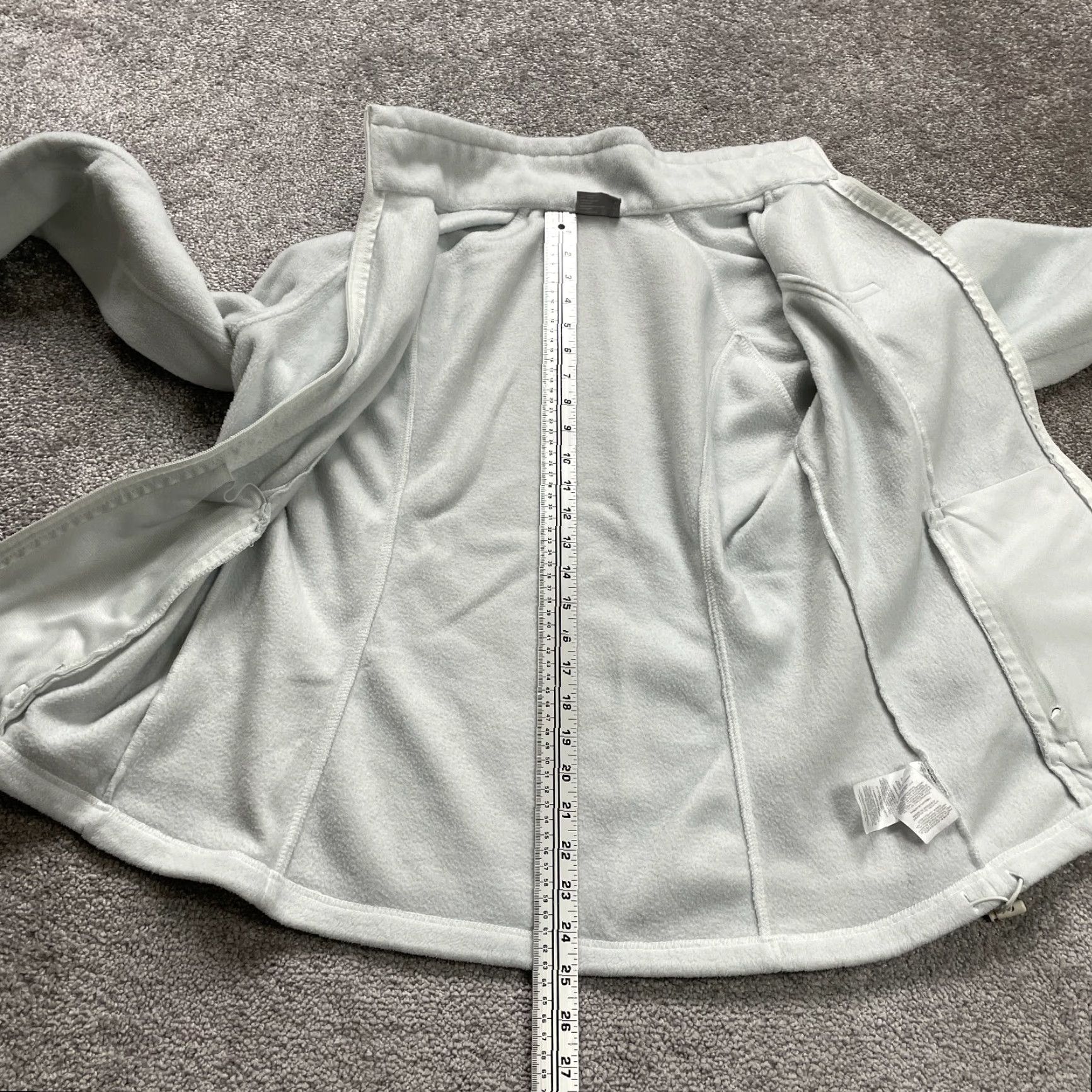 Vintage Columbia Jacket Womens Large White Full Zip Outdoor Hiking Benton Springs Fleece Size L / US 10 / IT 46 - 7 Thumbnail