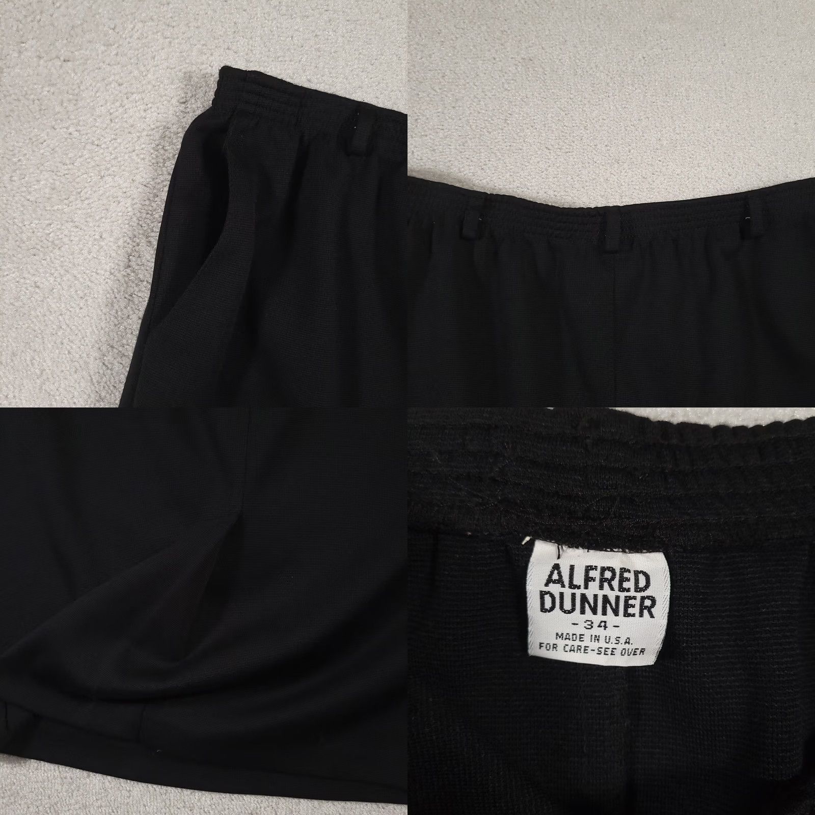 Vintage VINTAGE Alfred Dunner Skirt Women's 34 Black Pull On Midi Elastic Waist Pleat 90s A-Line Mens? Size 24" / US 00 / IT 34 - 8 Thumbnail