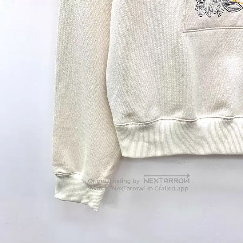 Hermes Hermes Ivory H Embroidered Cotton Jersey Raglan Sleeve Swe Size XS / US 0-2 / IT 36-38 - 4 Thumbnail