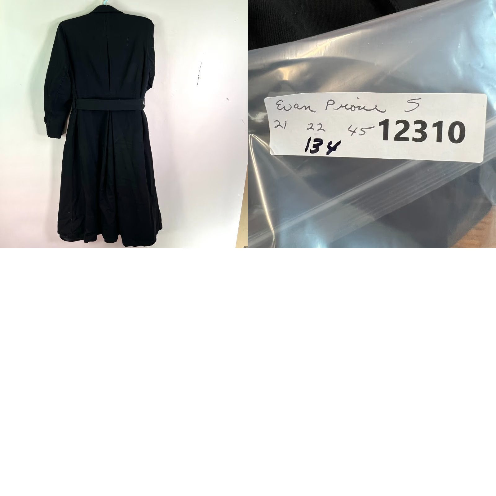 Evan Picone VINTAGE Evan Picone Belted Trench Coat Womens Size S Small Black Size S / US 4 / IT 40 - 8 Thumbnail