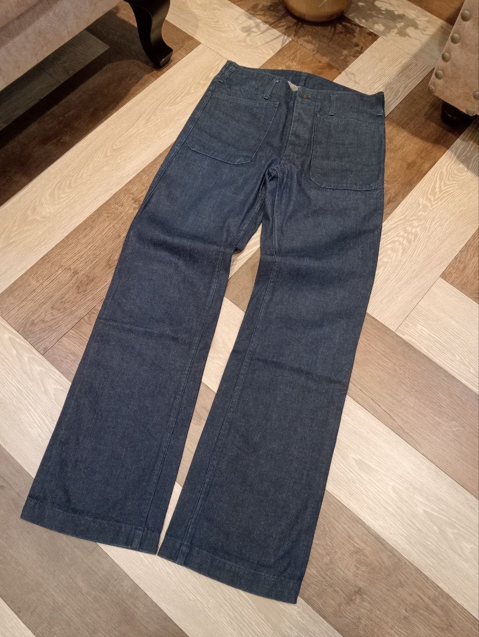 Visvim VISVIM CUBISM BLUE INDIGO SELVEDGE FLARED DENIM PANTS Size US 30 / EU 46 - 2 Thumbnail