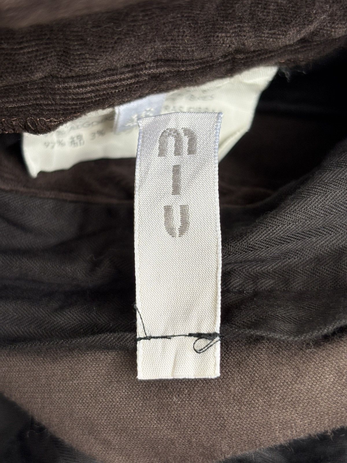 Miu Miu Fall 1999 Wide Leg Corduroy Trousers Size US 30 / EU 46 - 10 Thumbnail