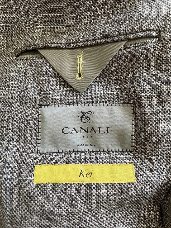 Canali Canali Kei Plaid Linen & Wool Sport Coat 54 EU / 44 US Long Size 44L - 7 Thumbnail