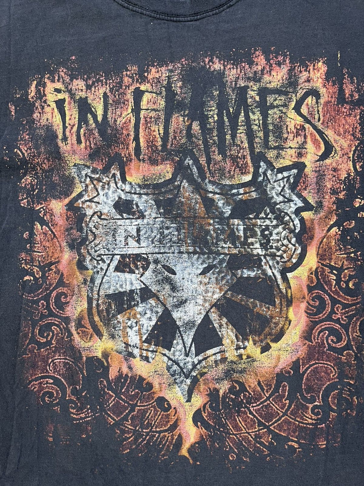 Band Tees In Flames Trashed Vintage Travis Scott Style Band Tee Size US XL / EU 56 / 4 - 3 Thumbnail