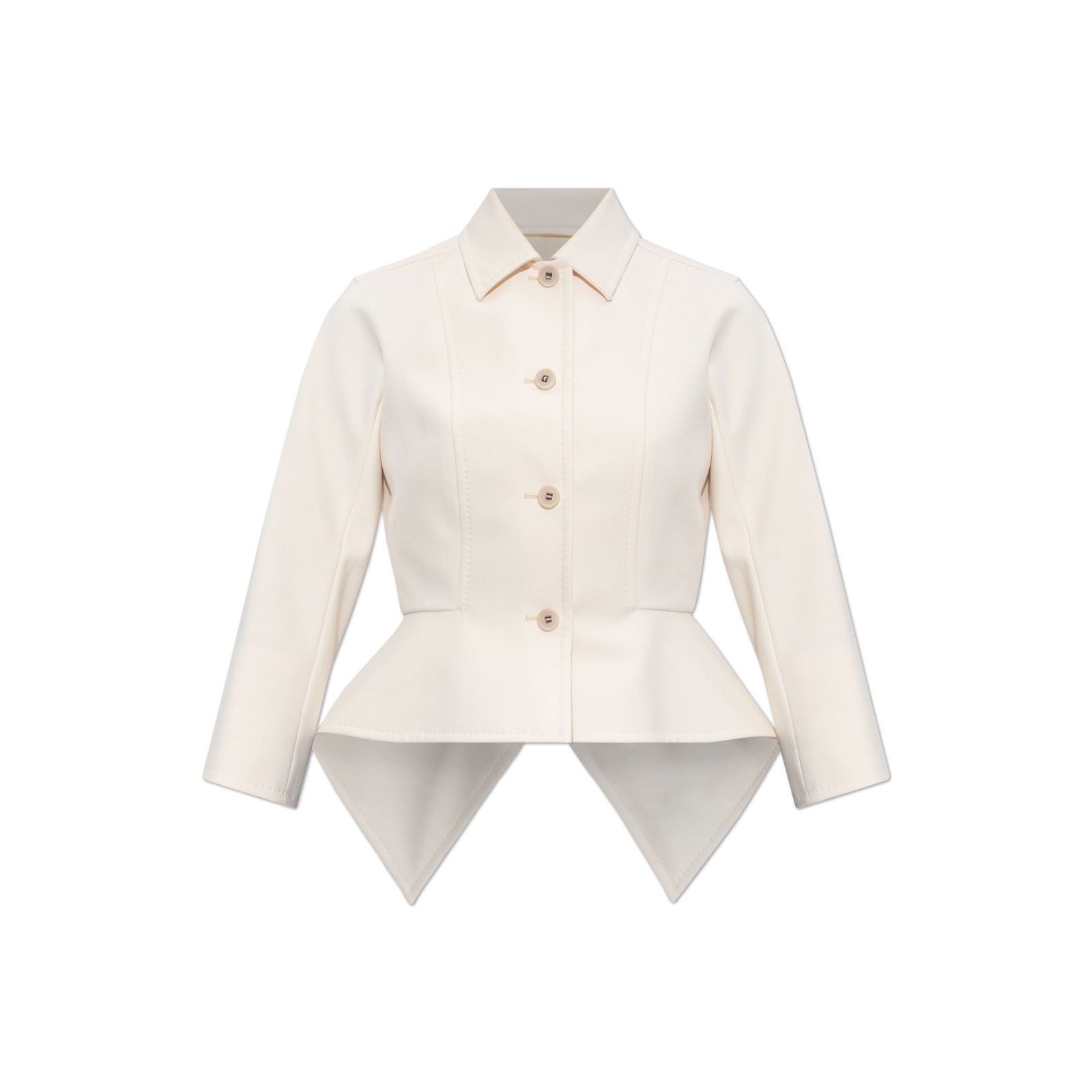 Max Mara MAX MARA Loretta Ivory Bonded Sable Jacket New & Authentic ( Size M / US 6-8 / IT 42-44 - 1 Thumbnail