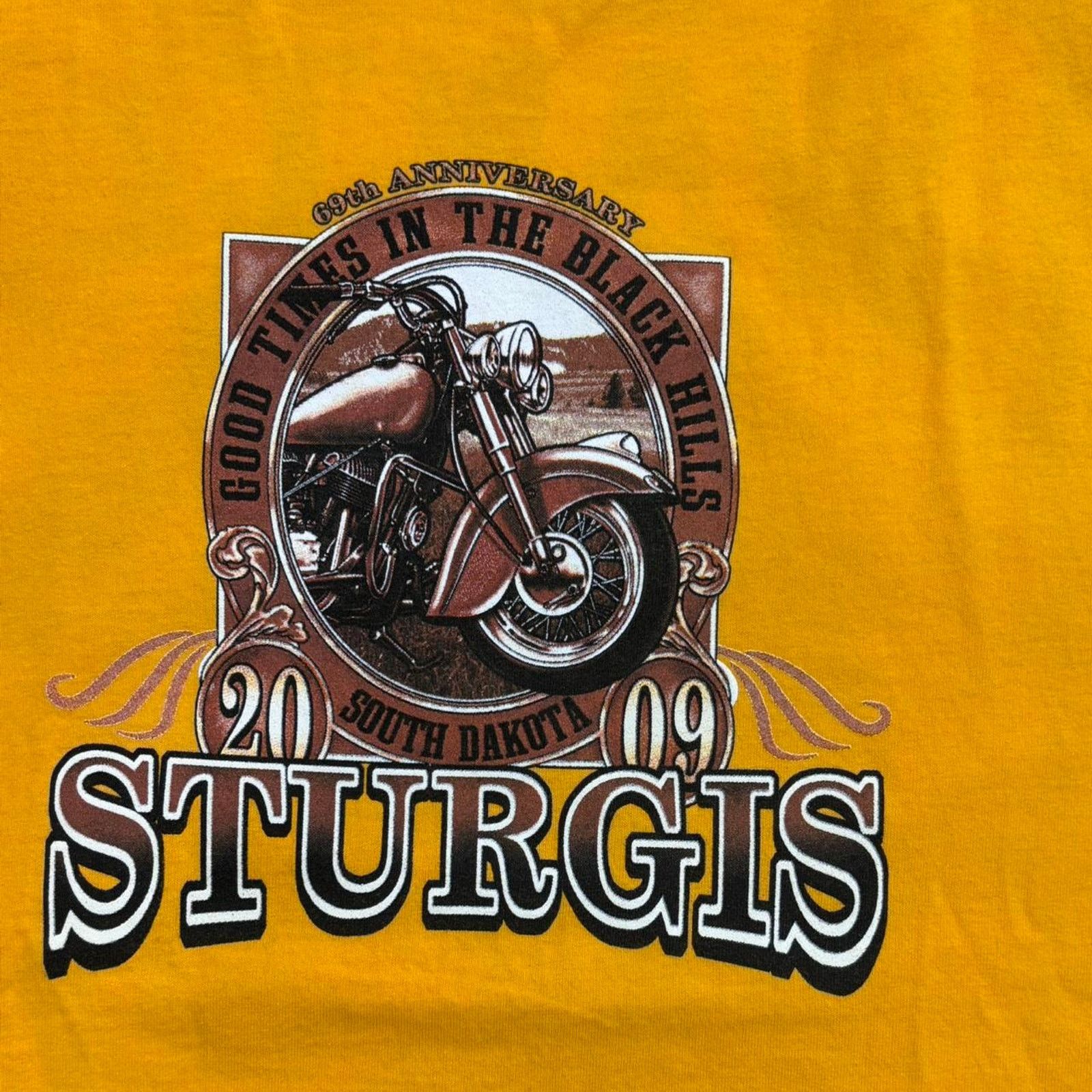 Vintage Vintage Sturgis Choppers T Shirt! Harley Biker. Yellow Large Size US L / EU 52-54 / 3 - 4 Thumbnail