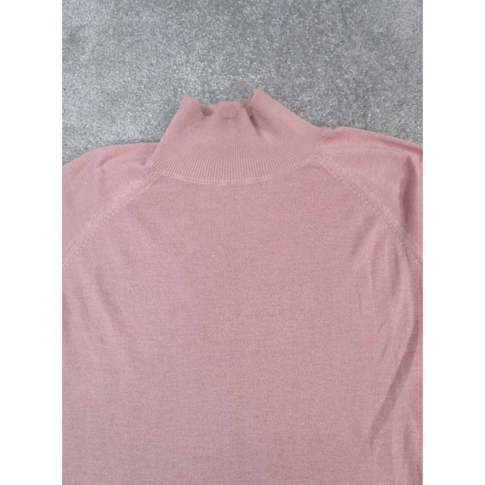 Zara VINTAGE Zara Sweater Women’s Small Pink Knit Pullover Mock Neck Long Sleeve Regular Fit Pullover - Note: preowned with stains on front and sleeve Size S / US 4 / IT 40 - 2 Thumbnail