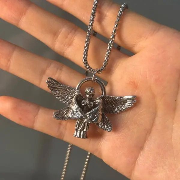 Jewelry Angel Necklace Punk Chain Size ONE SIZE - 5 Thumbnail