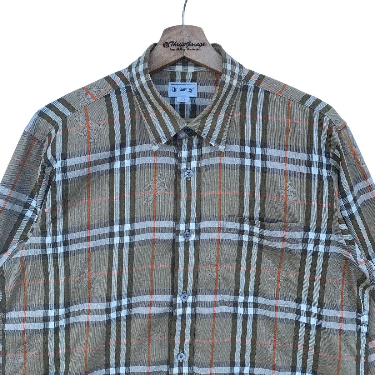 Burberry 🔥Rare Vtg BURBERRYS PRORSUM Monogram NovaCheck Button Ups Size US L / EU 52-54 / 3 - 1 Thumbnail