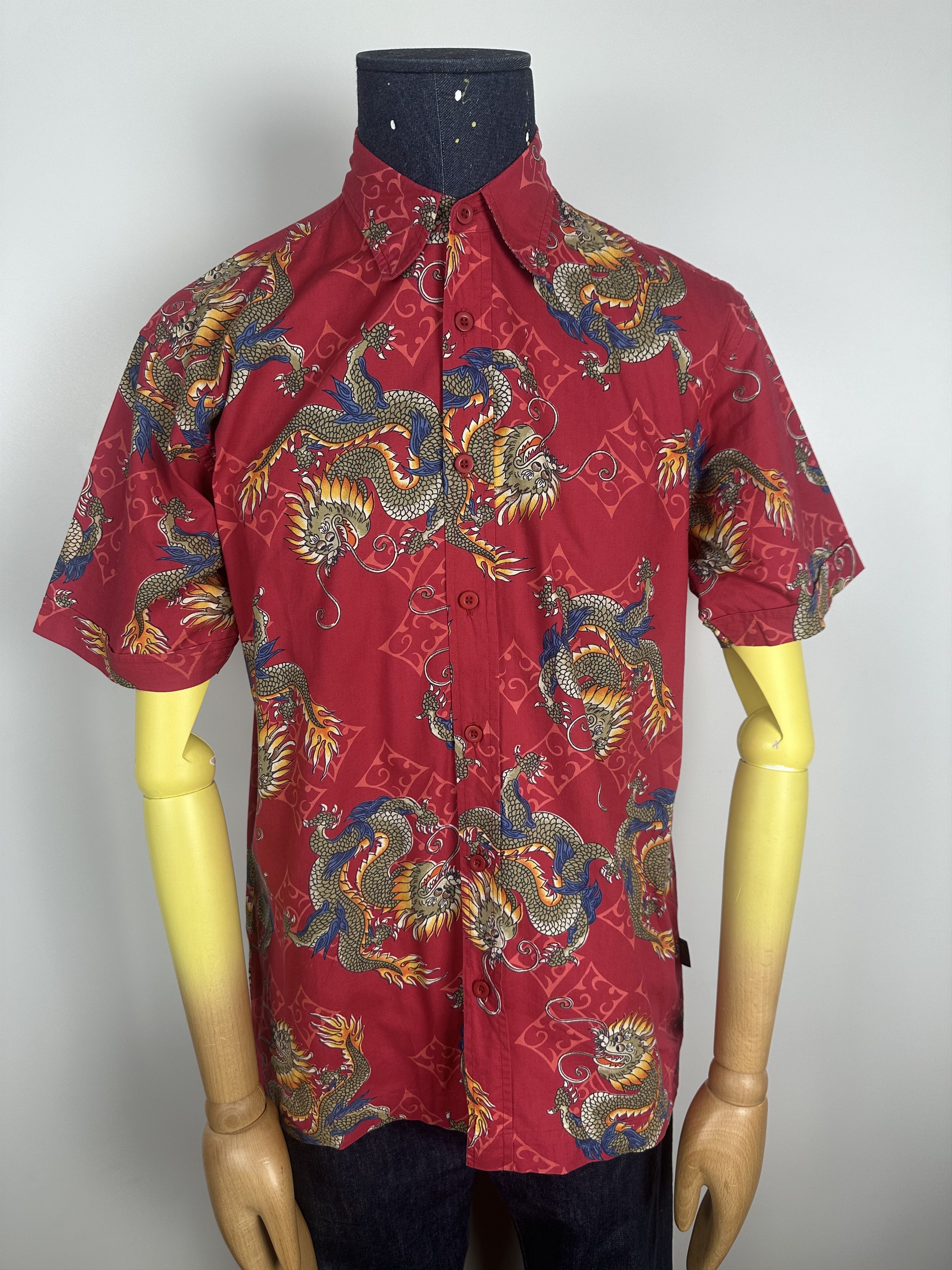 Vintage Dragon Vintage Button down 90s Unisex oversized blouse print Size US M / EU 48-50 / 2 - 2 Thumbnail