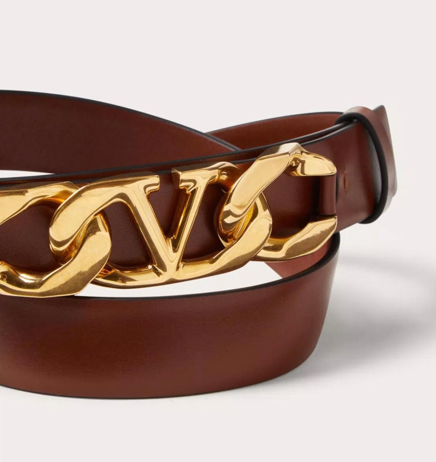 Valentino Valentino Chain Shiny Calfskin Belt Size 85 Size ONE SIZE - 2 Thumbnail