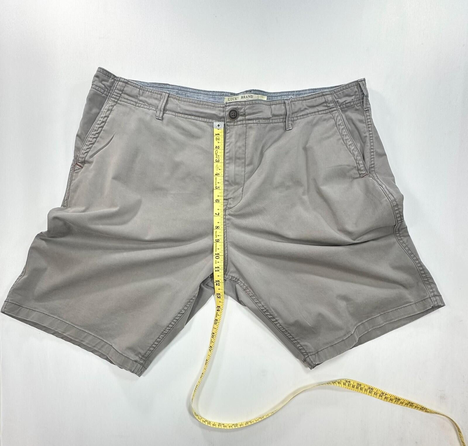 Lucky Brand Lucky Brand Flat Front Chino Shorts Gray Mens 40 Size US 40 / EU 56 - 4 Thumbnail