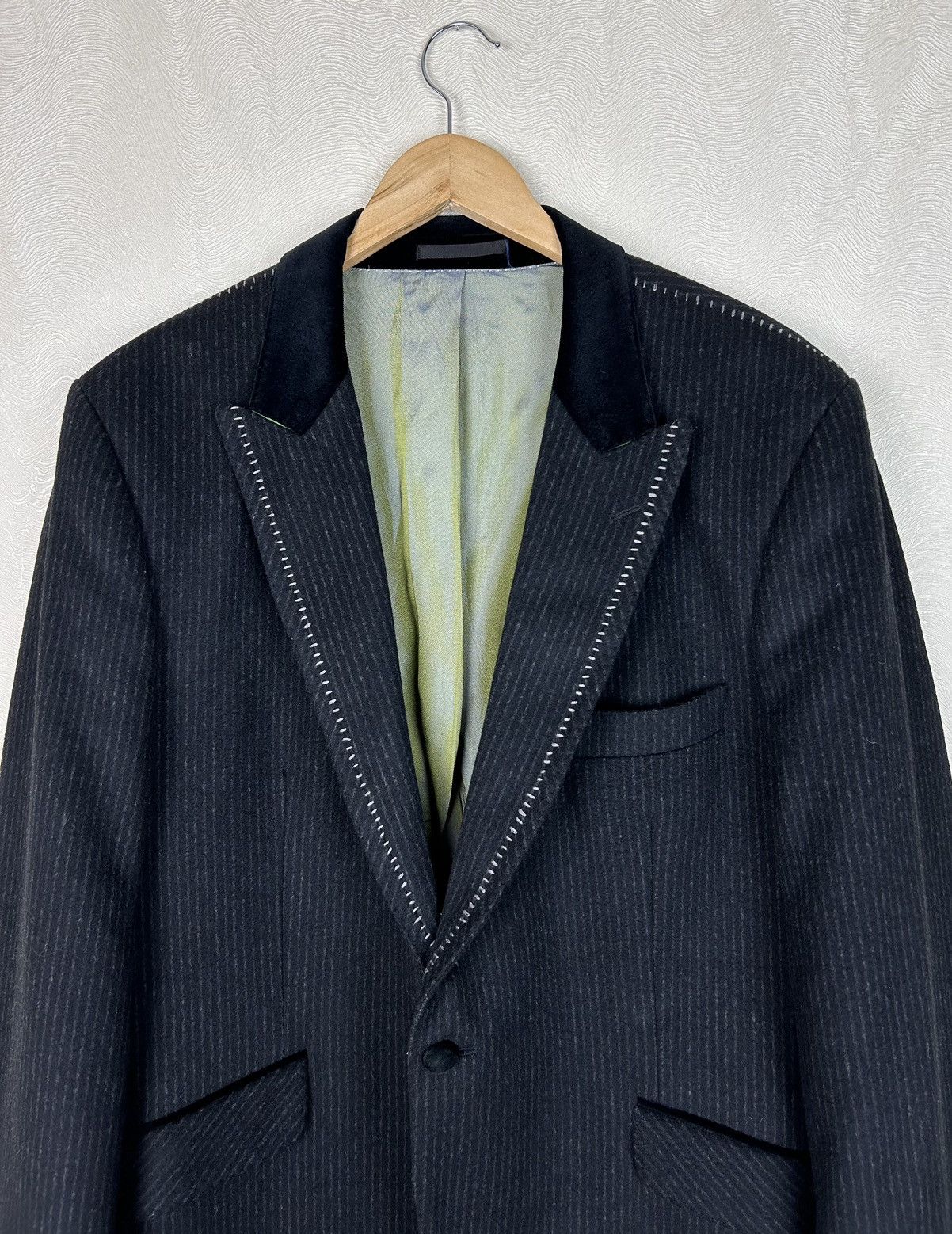 Designer × Esquire Holland Esquire Striped Wool Blazer Jacket Size EU54 Size 44R - 2 Thumbnail