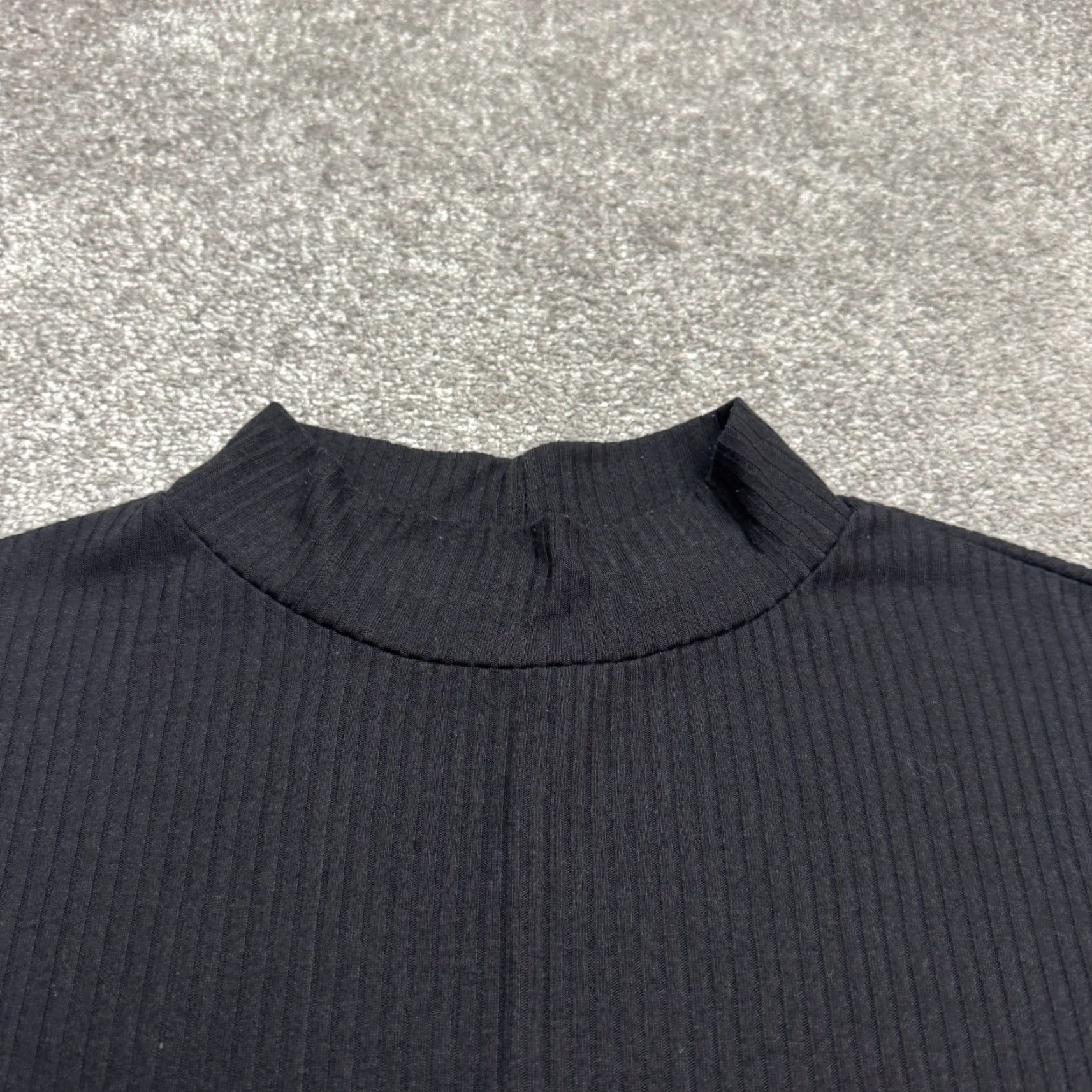 Topman Topman Dress Shirt Womens Sleeveless Ribbed Knit Mock Neck Knee Length Black M Casual Classic Size M / US 6-8 / IT 42-44 - 4 Thumbnail