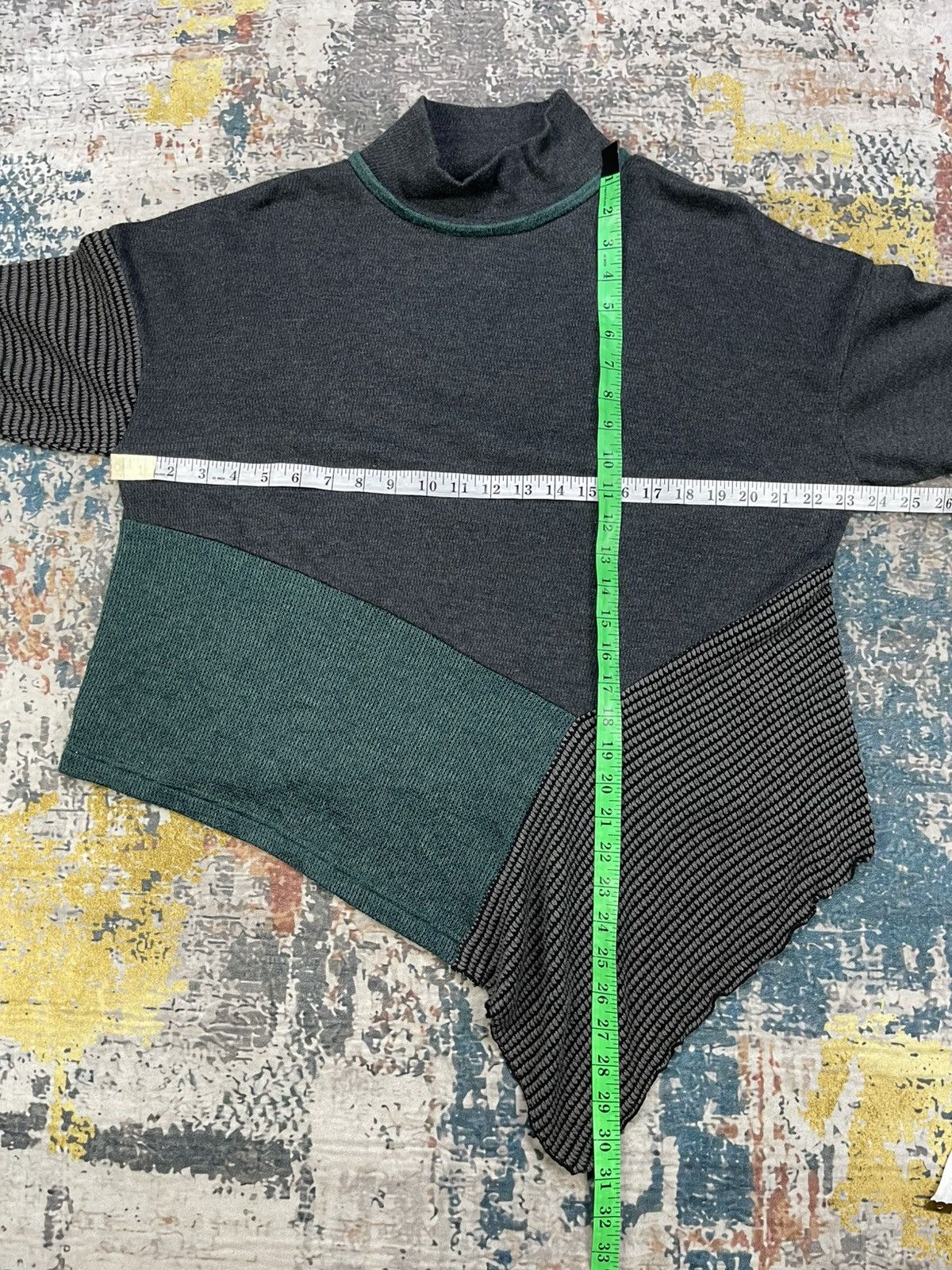 Ne-Net Ne-Net Multi Knit Assymetric Pull Over Swing Sweater Size XS / US 0-2 / IT 36-38 - 8 Thumbnail