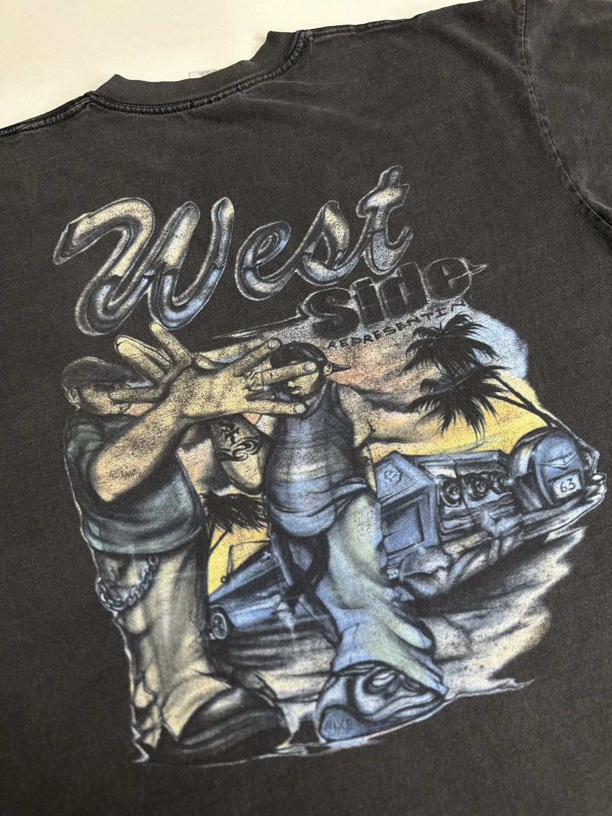 Homies × Rap Tees × Vintage Vintage 90's Chicano Cruisin Low Homies Lowrider XL Rap Tee Size US XL / EU 56 / 4 - 11 Thumbnail