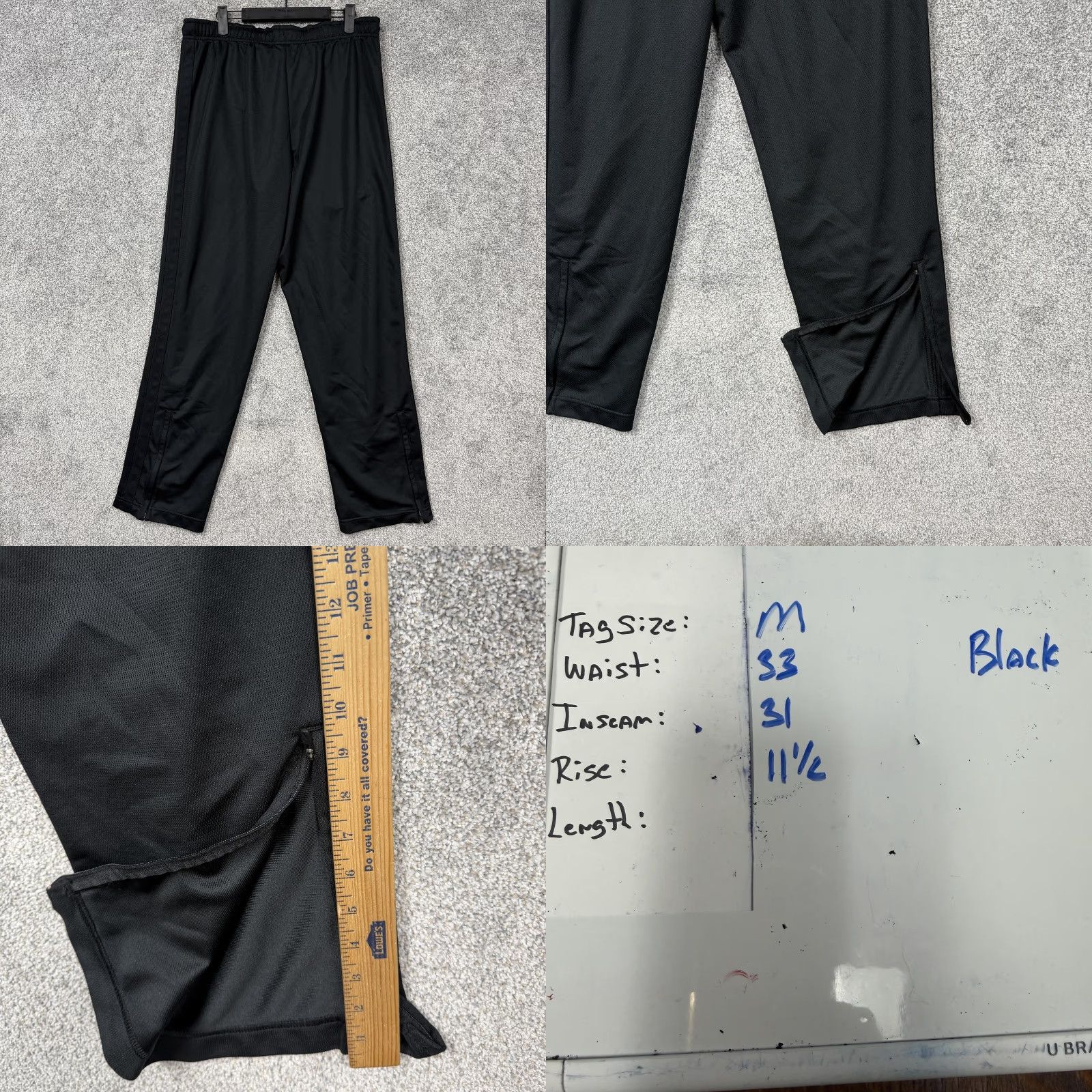 Nike Nike Track Pants Mens M Black Sweatpants Athletic Techwear Y2K Sporty Size US 31 - 9 Thumbnail