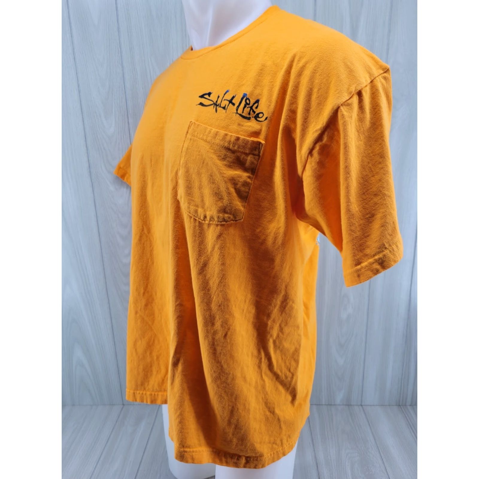Vintage Salt Life Fish Fishing Pocket Tee T Shirt Mens XL Orange Shirt Size US XL / EU 56 / 4 - 3 Thumbnail