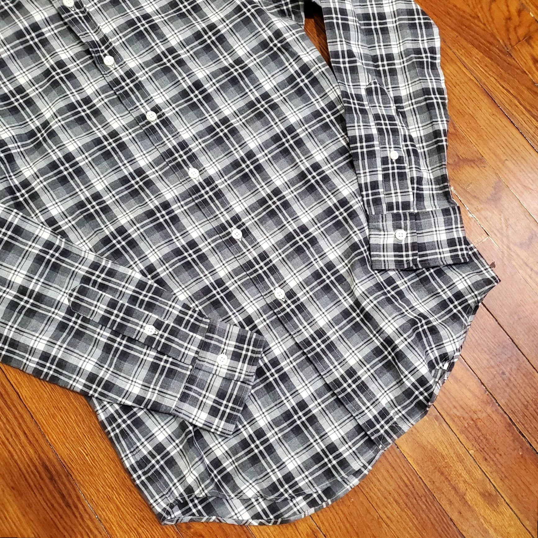 Polo Ralph Lauren Polo Ralph Lauren Shirt Mens Small Gray Plaid Slim Fit Button Front Long Sleeve Size US S / EU 44-46 / 1 - 2 Thumbnail