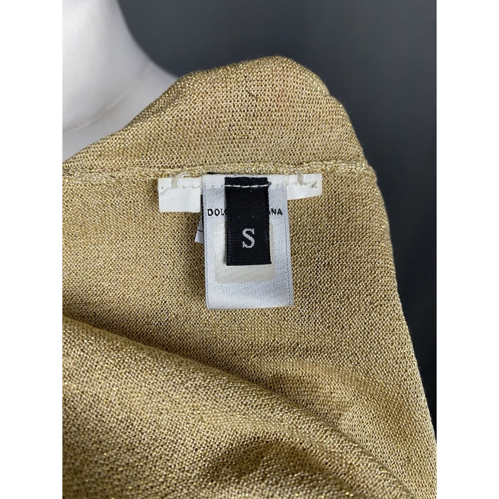 Dolce & Gabbana Dolce&Gabbana Women's Beige Wool Silk Crewneck Tunic Sweater Size S / US 4 / IT 40 - 9 Thumbnail