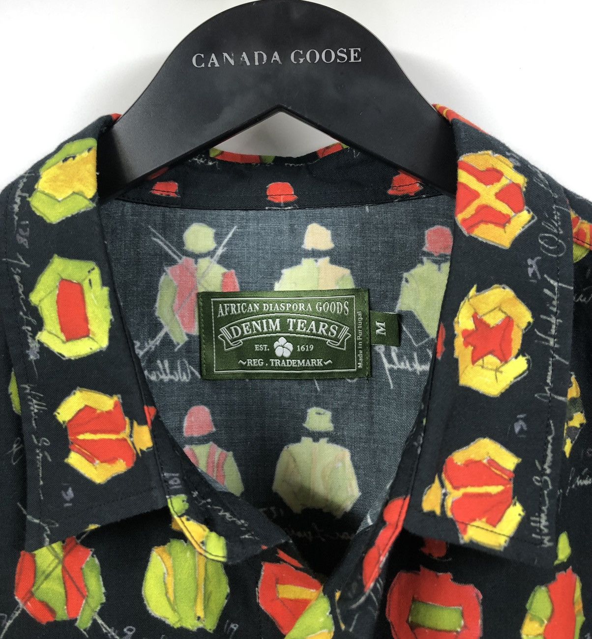 DENIM TEARS Denim Tears FW24 Watercolor Jockey Black Button Up Shirt M Size US M / EU 48-50 / 2 - 2 Thumbnail