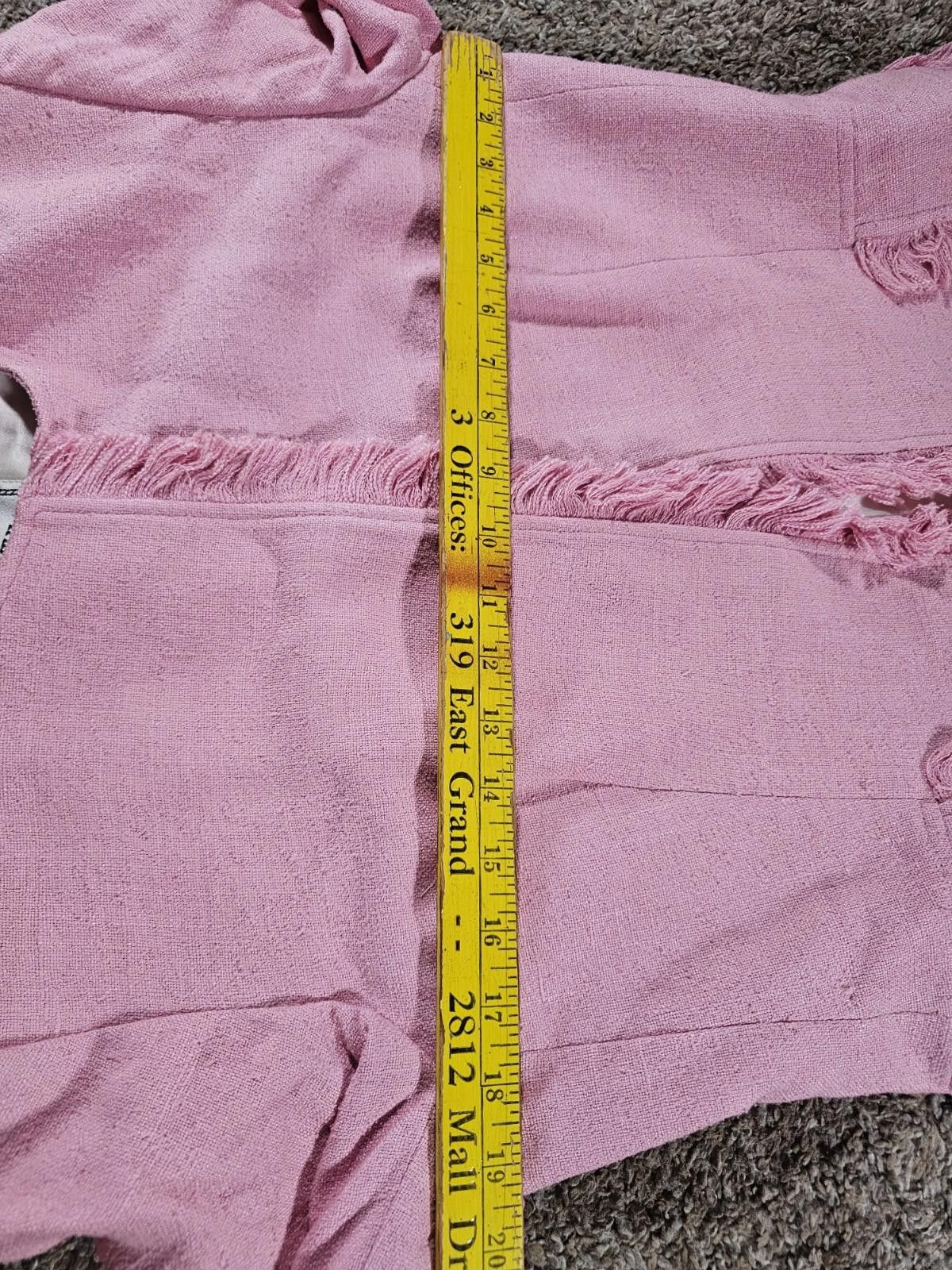 Designer Daslu Sao Paulo Brazil Pink silk over coat Sz 44 Size M / US 6-8 / IT 42-44 - 3 Thumbnail