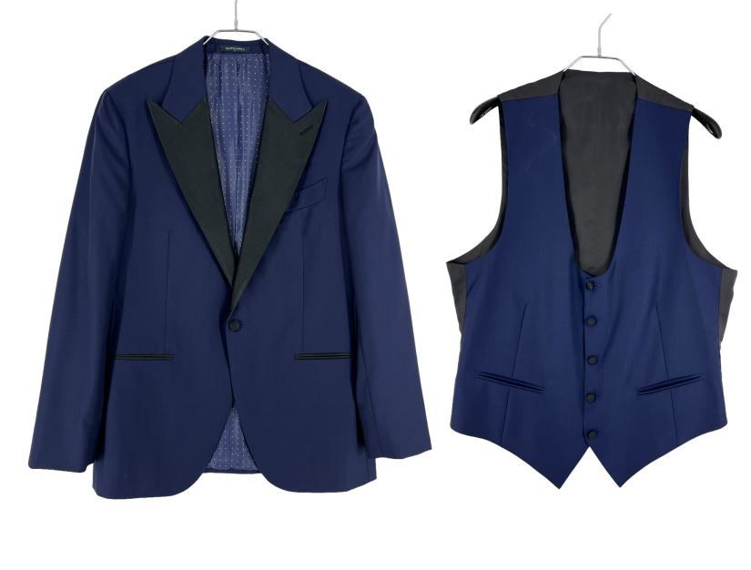 La Spalla Wool Formal Blazer Waistcoat Suit EU:52; UK/US:42R