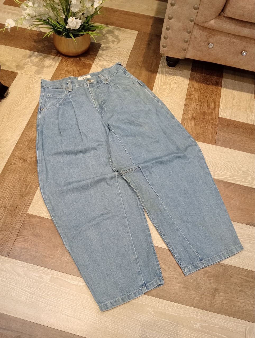 Issey Miyake RARE ZUCCA BY ISSEY MIYAKE BALLOON BAGGY BLUE DENIM PANTS Size US 31 - 4 Thumbnail