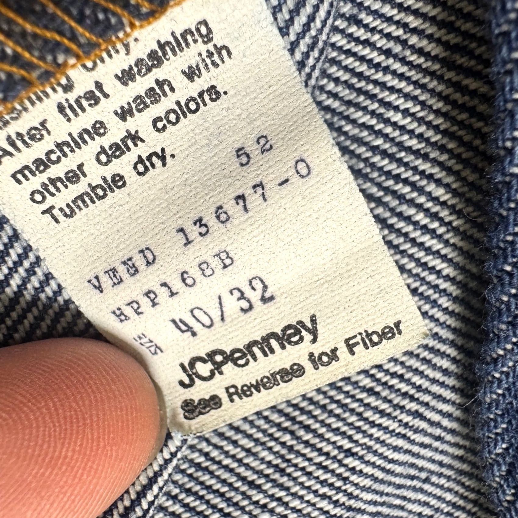 JCPenney VINTAGE JCPenney Jeans Men Wide-Leg 40x32 Cotton Blend Baggy Blue Mens Regular Size 40 32in Inseam Size US 40 / EU 56 - 4 Thumbnail