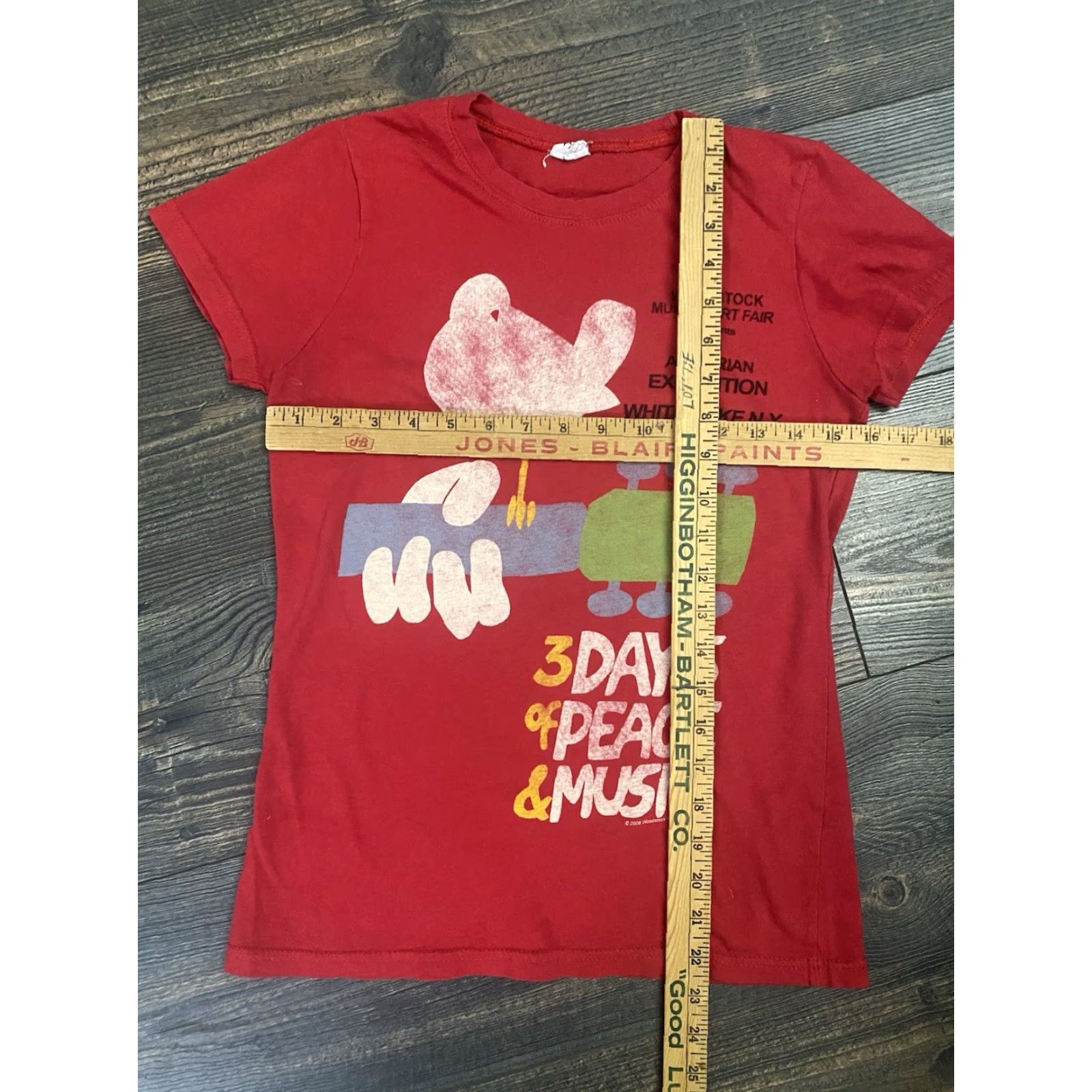Vintage VINTAGE Bay Island Woodstock Music & Art Fair Women’s Short Sleeve T Shirt M Red Art Music Size M / US 6-8 / IT 42-44 - 5 Thumbnail