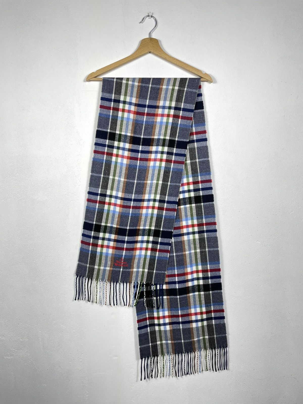 Vivienne Westwood Multicolor Tartan Scarf Y2k Avant Garde