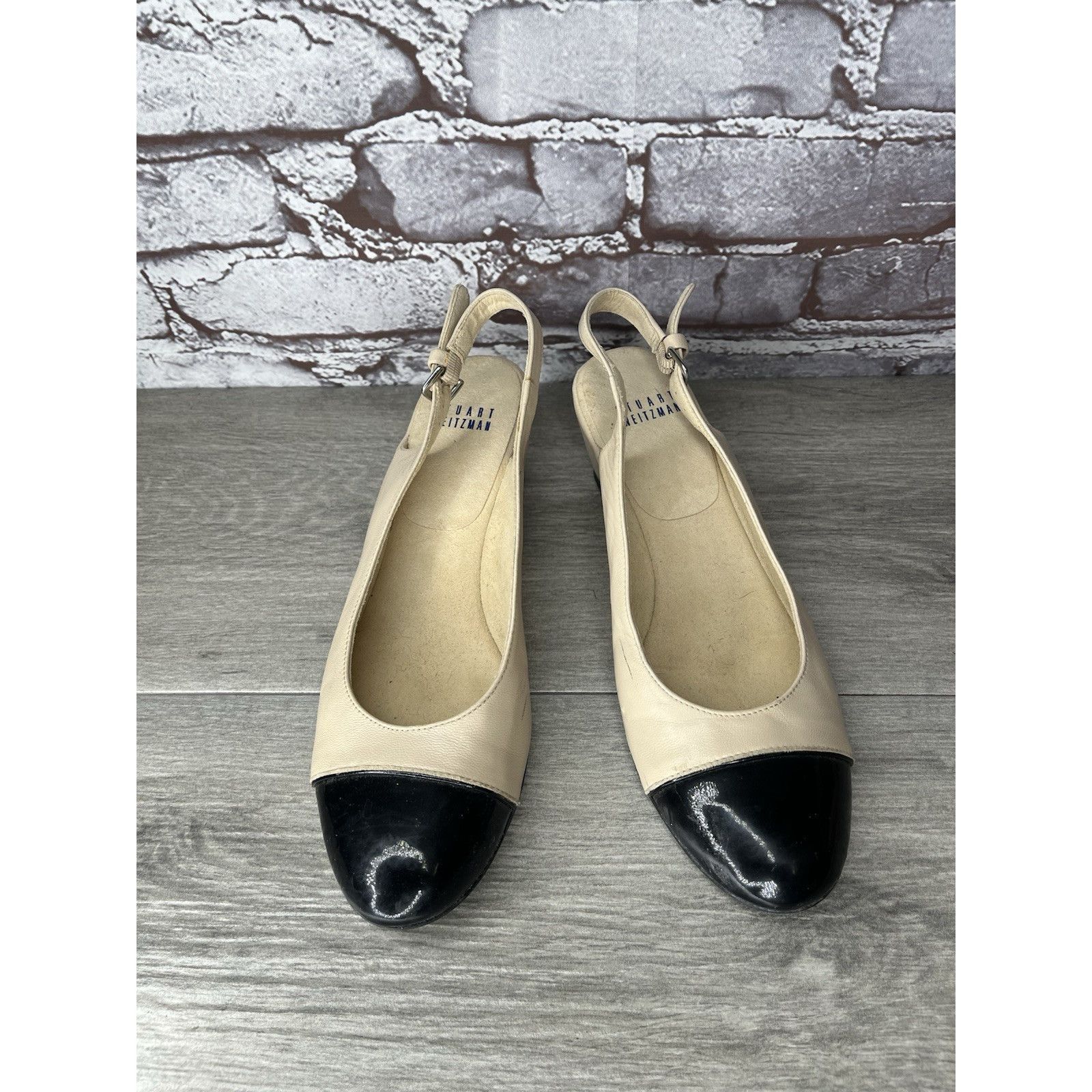 Stuart Weitzman STUART WEITZMAN Black Patent Cap Blush Pink Leather Ankle St Size US 7 / IT 37 - 2 Thumbnail