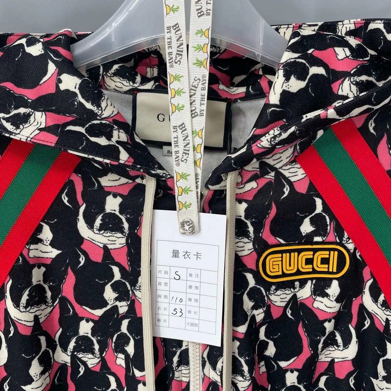 Gucci Gucci Pink Fadou Dog Full Print Jacket 2501-Nextarrow Size US S / EU 44-46 / 1 - 3 Thumbnail