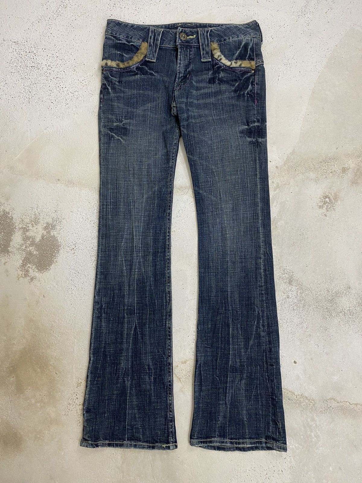 If Six Was Nine × Japanese Brand × Le Grande Bleu (L.G.B.) Flare Orinin Japan Unisex Fur Pocket Leopard Blue Way Size US 28 / EU 44 - 1 Thumbnail