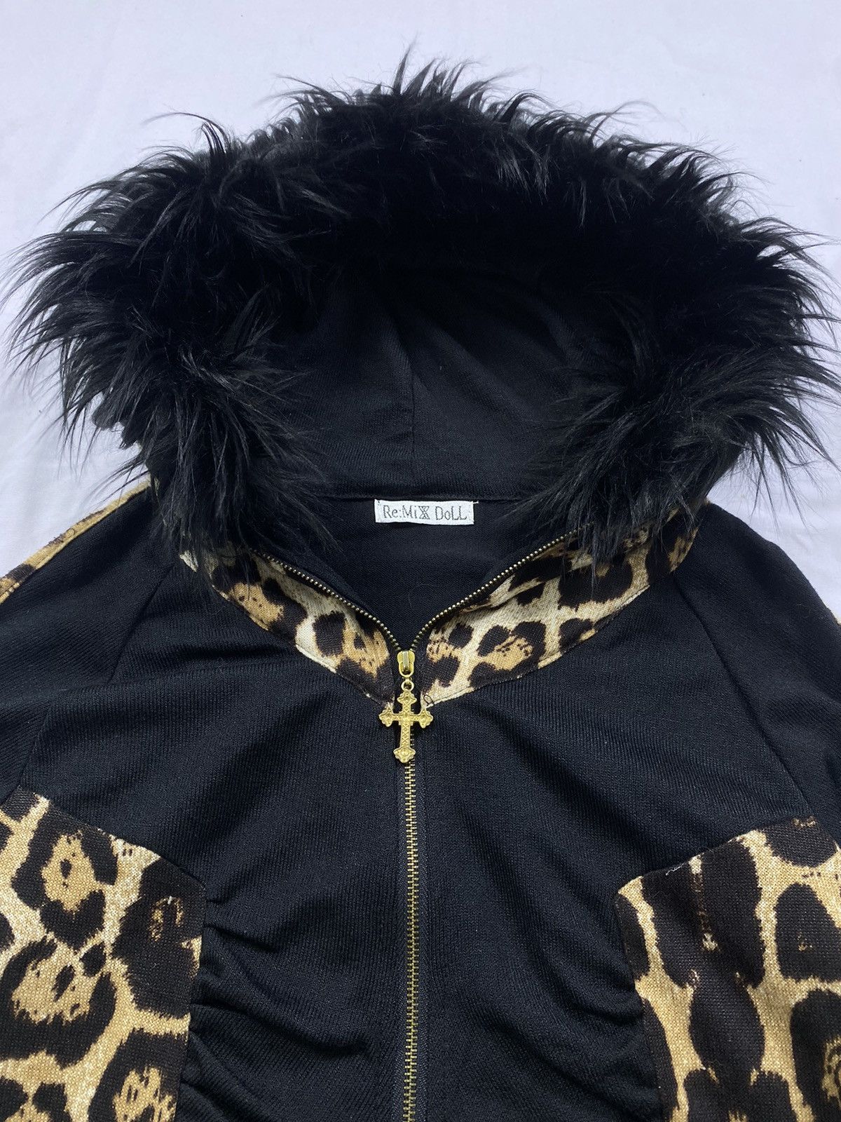 Japanese Brand Japanese Re:Mix Doll Leopard zip up fur hoodie ifsix style Size US S / EU 44-46 / 1 - 5 Thumbnail